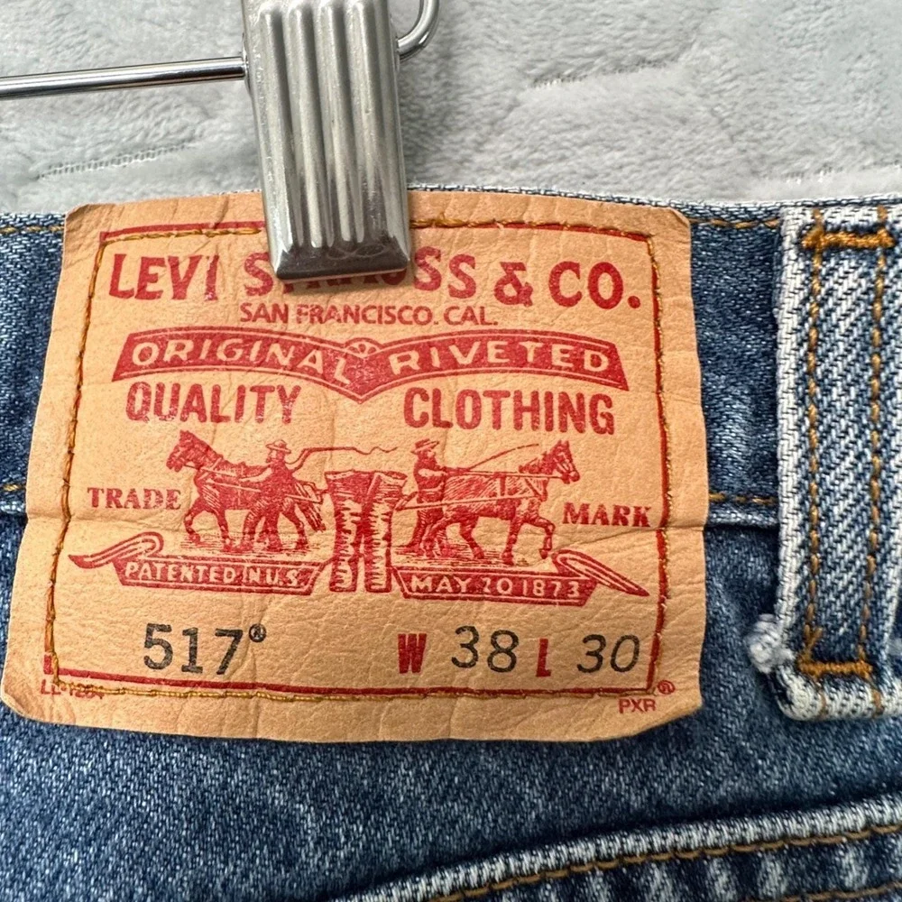 Levi's Mens 517 Boot Cut Jeans Blue 38x30 Western Cowboy Denim